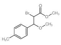 methyl 2-bromo-3-methoxy-3-(4-methylphenyl)propanoate结构式