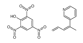 3-penta-2,4-dien-2-ylpyridine,2,4,6-trinitrophenol Structure