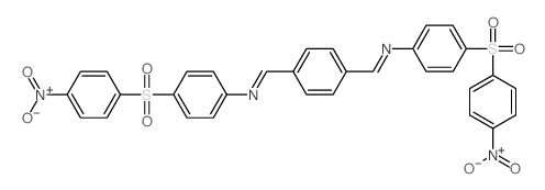 Benzenamine,N,N'-(1,4-phenylenedimethylidyne)bis[4-[(4-nitrophenyl)sulfonyl]- (9CI) Structure