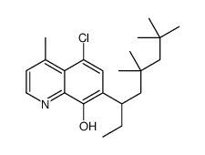 5-chloro-4-methyl-7-(5,5,7,7-tetramethyloctan-3-yl)quinolin-8-ol Structure