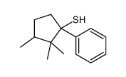 2,2,3-trimethyl-1-phenylcyclopentane-1-thiol结构式