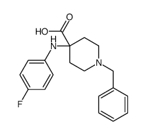 1-benzyl-4-(4-fluoroanilino)piperidine-4-carboxylic acid Structure