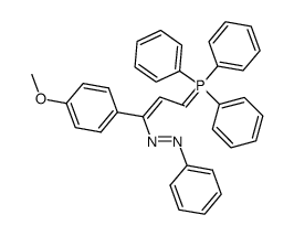 [(E)-1-(4-Methoxy-phenyl)-3-(triphenyl-λ5-phosphanylidene)-propenyl]-phenyl-diazene结构式
