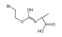 (2S)-2-(2-bromoethoxycarbonylamino)propanoic acid Structure