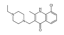 8-chloro-3-[(4-ethylpiperazin-1-yl)methyl]-2-methyl-1H-quinolin-4-one结构式