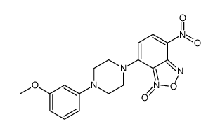 4-[4-(3-methoxyphenyl)piperazin-1-yl]-7-nitro-3-oxido-2,1,3-benzoxadiazol-3-ium结构式