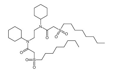N-cyclohexyl-N-[2-[cyclohexyl-(2-octylsulfonylacetyl)amino]ethyl]-2-octylsulfonylacetamide Structure