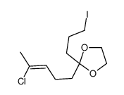 2-(4-chloropent-3-enyl)-2-(3-iodopropyl)-1,3-dioxolane Structure