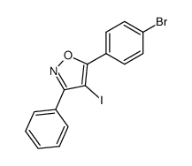 5-(4-bromophenyl)-4-iodo-3-phenylisoxazole结构式