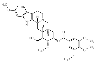 [19-(hydroxymethyl)-6,18-dimethoxy-1,3,11,12,14,15,16,17,18,19,20,21-dodecahydroyohimban-17-yl] 3,4,5-trimethoxybenzoate结构式