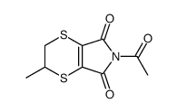 6-acetyl-2-methyl-2,3-dihydro-[1,4]dithiino[2,3-c]pyrrole-5,7-dione结构式