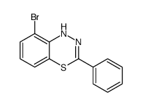 8-bromo-3-phenyl-1H-4,1,2-benzothiadiazine结构式