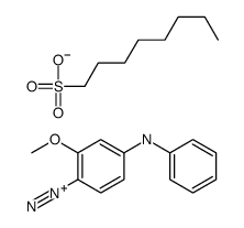 4-anilino-2-methoxybenzenediazonium,octane-1-sulfonate Structure