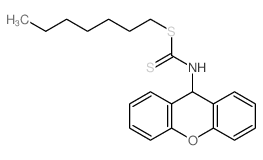 Xanthene-9-carbamicacid, dithio-, heptyl ester(8CI)结构式