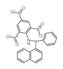 1-naphthalen-1-yl-1-phenyl-2-(2,4,6-trinitrophenyl)hydrazine Structure