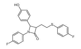 1-(4-fluorophenyl)-3-[2-(4-fluorophenylthio)ethyl]-4-(4-hydroxyphenyl)azetidin-2-one Structure