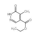 4-Pyridazinecarboxylicacid, 1,6-dihydro-5-methyl-6-oxo-, ethyl ester结构式