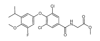methyl-N-[3,5-dichloro-4-(3-fluoro-5-isopropyl-4-methoxyphenoxy)benzoyl]glycine结构式