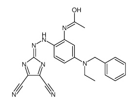 N-[5-[benzyl(ethyl)amino]-2-[2-(4,5-dicyanoimidazol-2-ylidene)hydrazinyl]phenyl]acetamide结构式