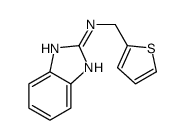 N-(thiophen-2-ylmethyl)-1H-benzimidazol-2-amine结构式