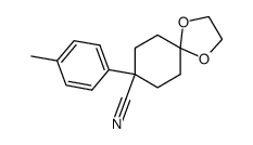 4-cyano-4-(p-tolyl)cyclohexanone, ethylene ketal Structure