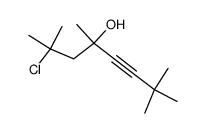 2-chloro-2,4,7,7-tetramethyl-oct-5-yn-4-ol结构式