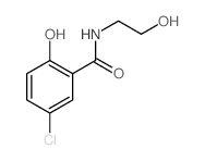 Benzamide,5-chloro-2-hydroxy-N-(2-hydroxyethyl)- structure