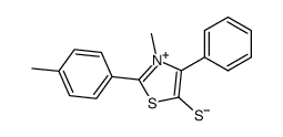 3-methyl-4-phenyl-5-thioxo-2-p-tolyl-4,5-dihydro-thiazolium betaine结构式