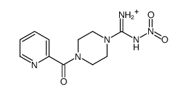 N-[amino-[4-(pyridine-2-carbonyl)piperazin-1-ium-1-ylidene]methyl]nitramide结构式