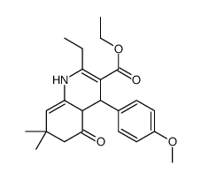 ethyl 2-ethyl-4-(4-methoxyphenyl)-7,7-dimethyl-5-oxo-1,4,4a,6-tetrahydroquinoline-3-carboxylate结构式