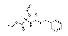 N-Carbobenzoxy-2-acetoxyalaninaethylester Structure