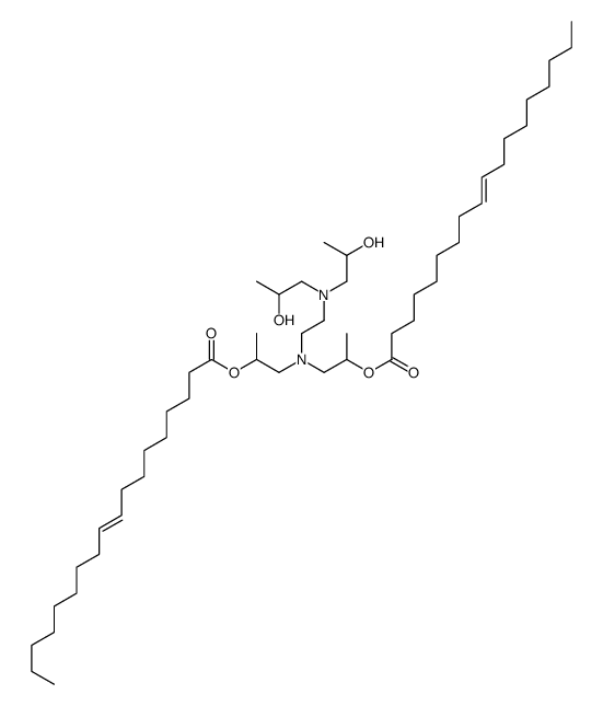 1-[2-[bis(2-hydroxypropyl)amino]ethyl-[2-[(Z)-octadec-9-enoyl]oxypropyl]amino]propan-2-yl (Z)-octadec-9-enoate结构式