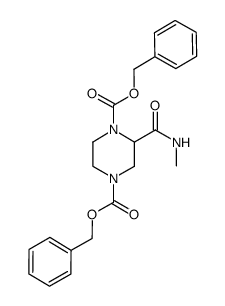 2-methylcarbamoyl-piperazine-1,4-dicarboxylic acid dibenzyl ester Structure