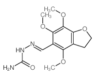 Hydrazinecarboxamide,2-[(2,3-dihydro-4,6,7-trimethoxy-5-benzofuranyl)methylene]- Structure