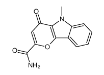 4,5-dihydro-5-methyl-4-oxopyrano[3,2-b]indole-2-carboxamide Structure