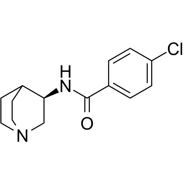 (R)-4-氯-N-(奎宁环-3-基)苯甲酰胺结构式