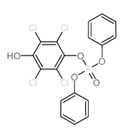 2,3,5,6-tetrachloro-4-diphenoxyphosphoryloxy-phenol structure