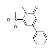 1-methyl-6-methylsulfonyl-4-phenylpyridin-2-one结构式