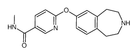 N-methyl-6-(2,3,4,5-tetrahydro-1H-3-benzazepin-7-yloxy)-3-pyridinecarboxamide结构式