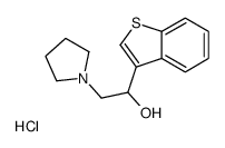 1-(1-benzothiophen-3-yl)-2-pyrrolidin-1-ium-1-ylethanol,chloride Structure
