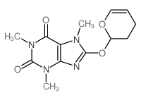 8-((3,4-Dihydro-2H-pyran-2-yl)oxy)caffeine structure
