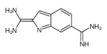 2-(diaminomethylidene)indole-6-carboximidamide结构式