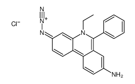 3-azido-5-ethyl-6-phenylphenanthridin-5-ium-8-amine,chloride Structure