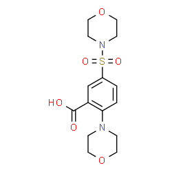 2-MORPHOLIN-4-YL-5-(MORPHOLIN-4-YLSULFONYL)BENZOIC ACID Structure