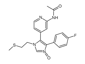 N-{4-[5-(4-fluorophenyl)-3-(2-methylsulfanylethyl)-1-oxy-3H-imidazol-4-yl]pyridin-2-yl}acetamide结构式