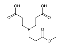 3-[2-carboxyethyl-(3-methoxy-3-oxopropyl)phosphanyl]propanoic acid Structure