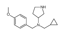 N-(cyclopropylmethyl)-N-[(4-methoxyphenyl)methyl]pyrrolidin-3-amine Structure