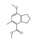 1H-Indene-4-carboxylicacid,2,3-dihydro-7-methoxy-5-methyl-,methylester(9CI)结构式