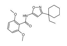 N-[3-(1-ethylcyclohexyl)-1,2-oxazol-5-yl]-2,6-dimethoxybenzamide结构式