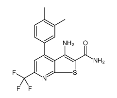 Thieno[2,3-b]pyridine-2-carboxamide, 3-amino-4-(3,4-dimethylphenyl)-6-(trifluoromethyl)结构式